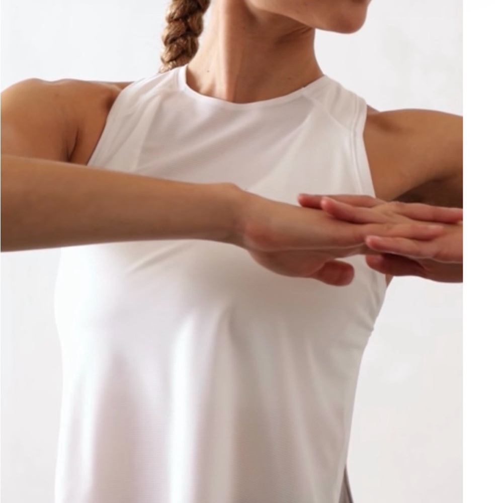 NWT Athleta White Tank Top GridKnit